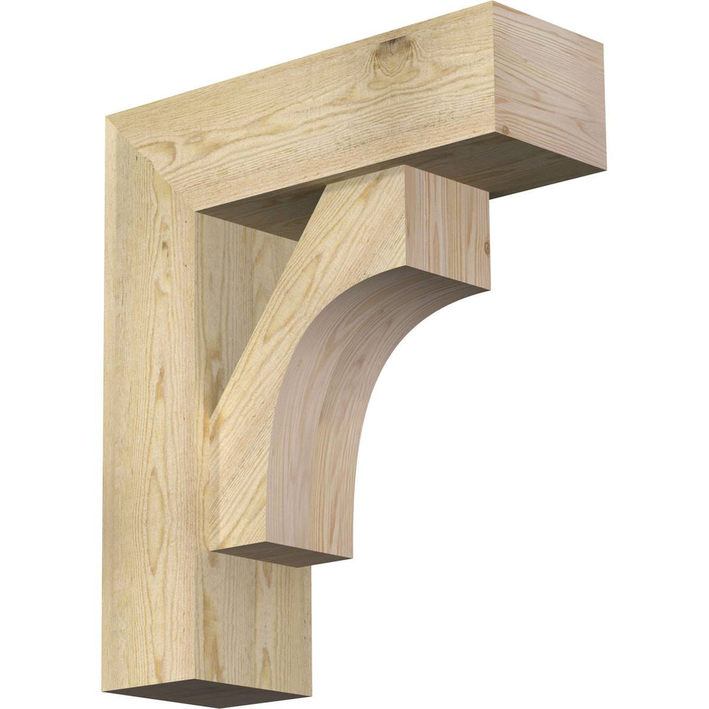 Rough Sawn Bracket with Offset Brace, Douglas Fir L59578