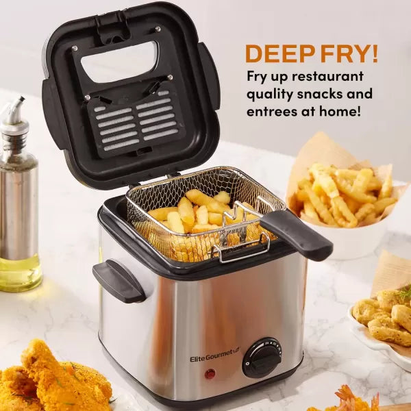 1.5 Qt. Electric Deep Fryer with Removable Basket N14414