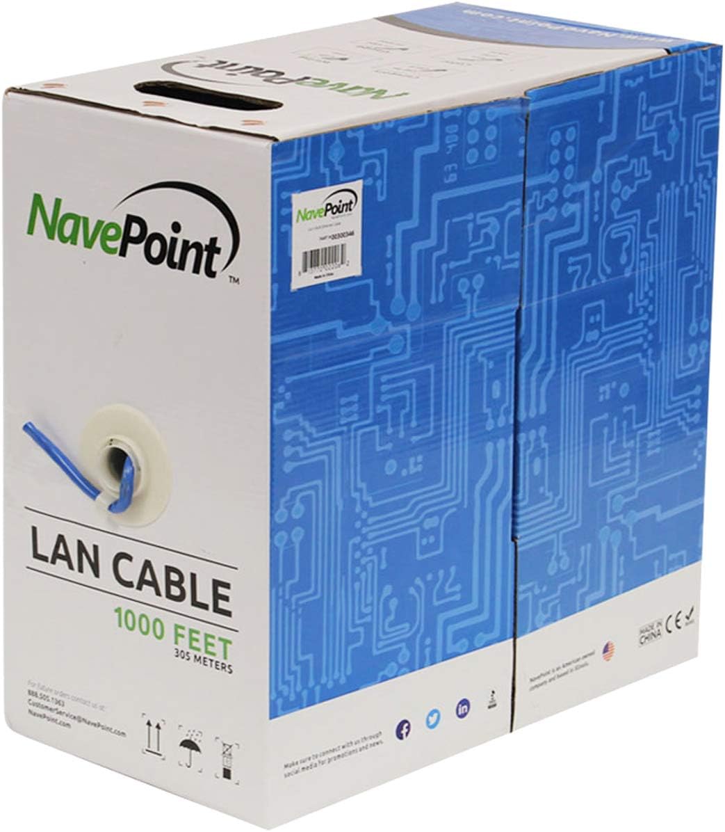 CAT5e Grey Solid Bulk Ethernet Cable 1000ft T66148
