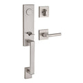 Satin Nickel Full Dummy Handleset Left Hand Tube Lever Square Rose R320453