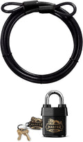 Braided Steel Cable with Looped Ends, 15 ft., 3/8 in. Diameter, Pack of 2 V2155