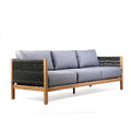 Dark Gray Polyester Fabric Outdoor Sofa I52400