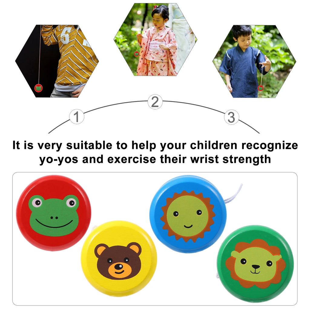 Wooden Yo-yo Childrens Toys Playset F17843
