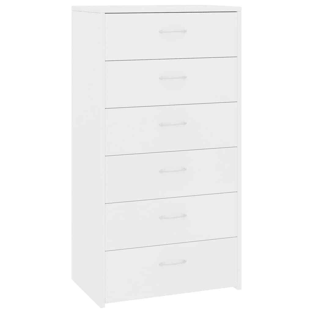 White 6 Drawer Sideboard Chipboard A494