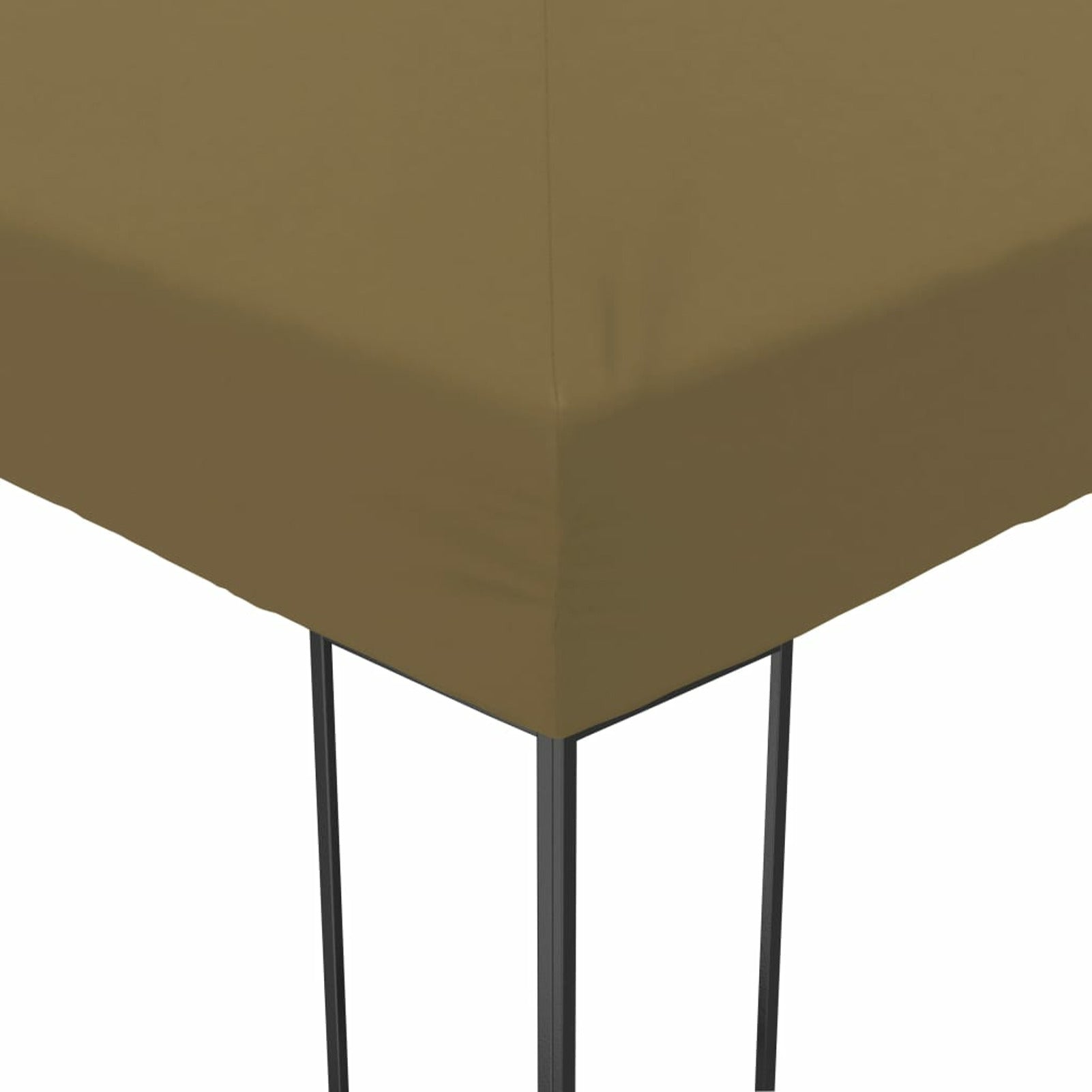 Party Tent Outdoor Gazebo Canopy Sun Shade Shelter Steel Frame Taupe 236.2 x 118.1 x 106.3 Inches A55718