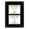 Black 1.5x22 Frame Double Diploma Frame I230