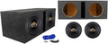 10 6400 Watt Car Subwoofers with Vented Sub Box Enclosure O6900
