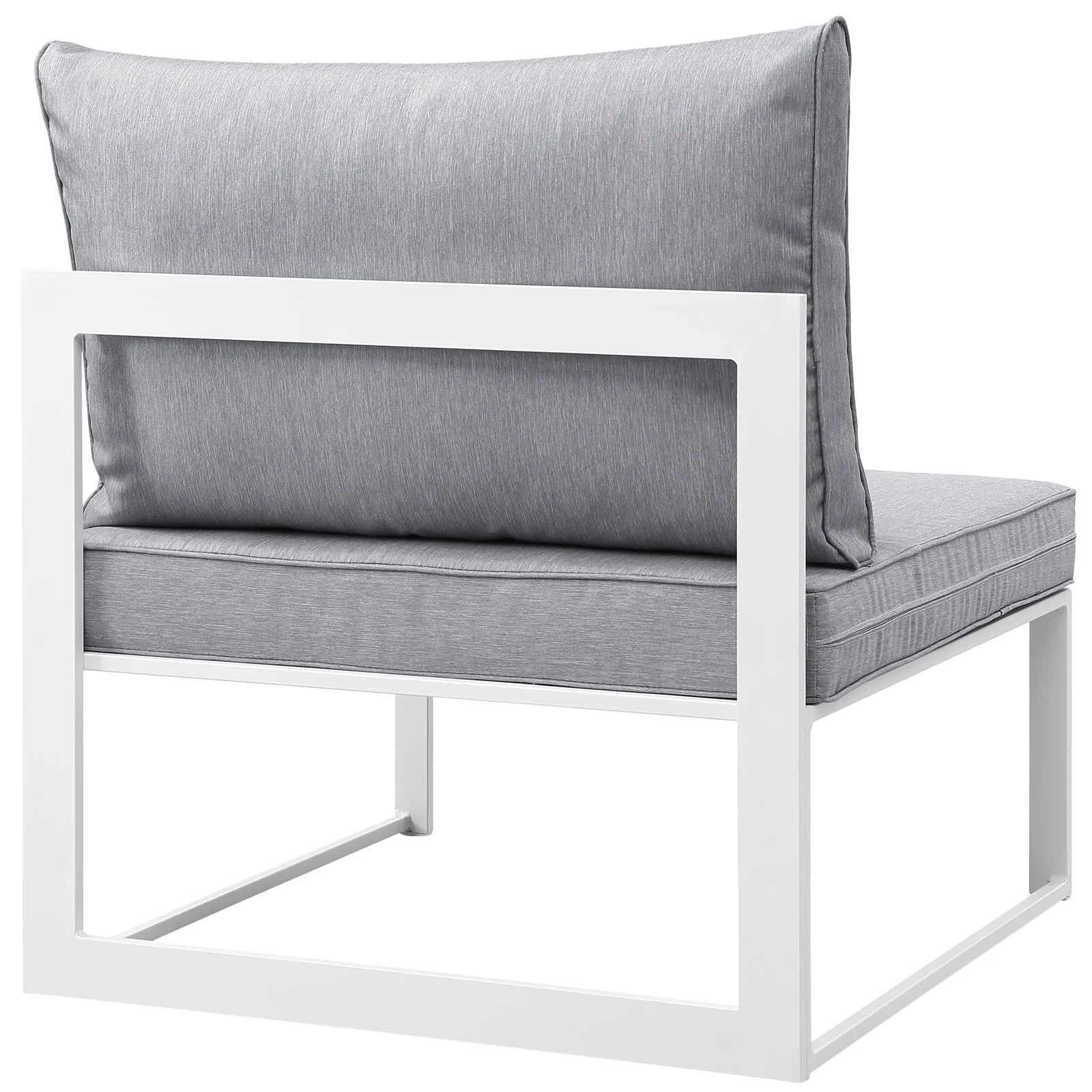 White Grey Fabric Outdoor Patio Sectional Sofa Set C2849