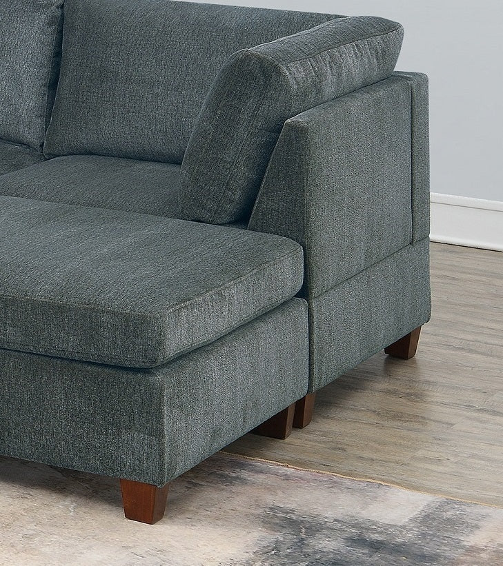 Grey Chenille Modular Sectional 9pc Set N48550