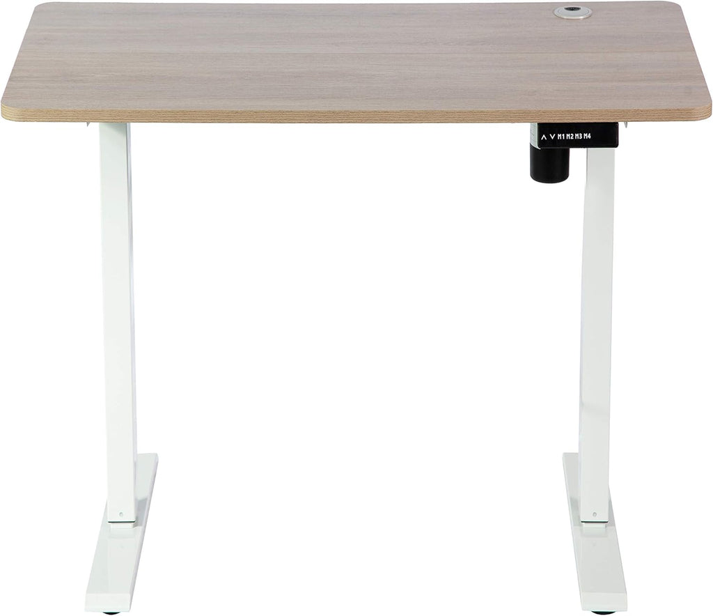 Black Rustic Brown Electric Height Adjustable Standing Desk E346