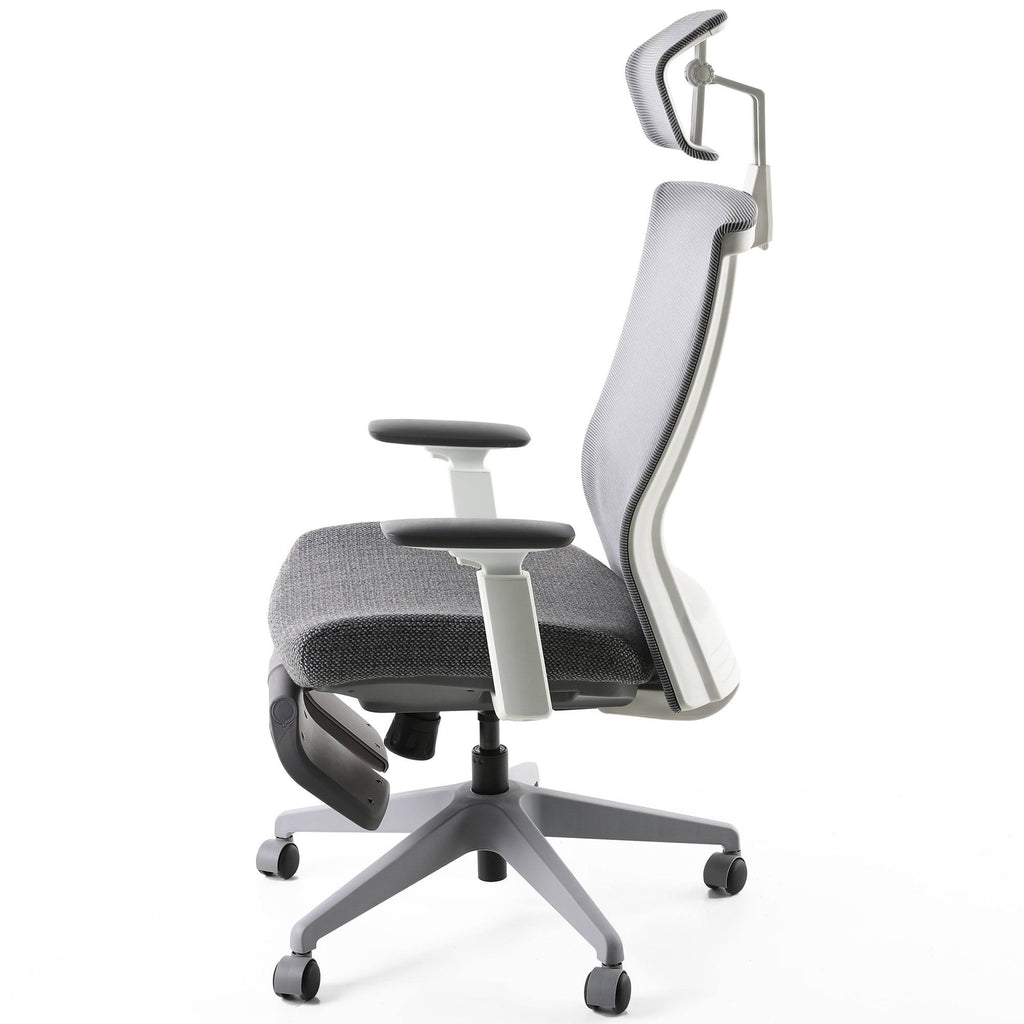 Gray Ergonomic Chair with Footrest K230