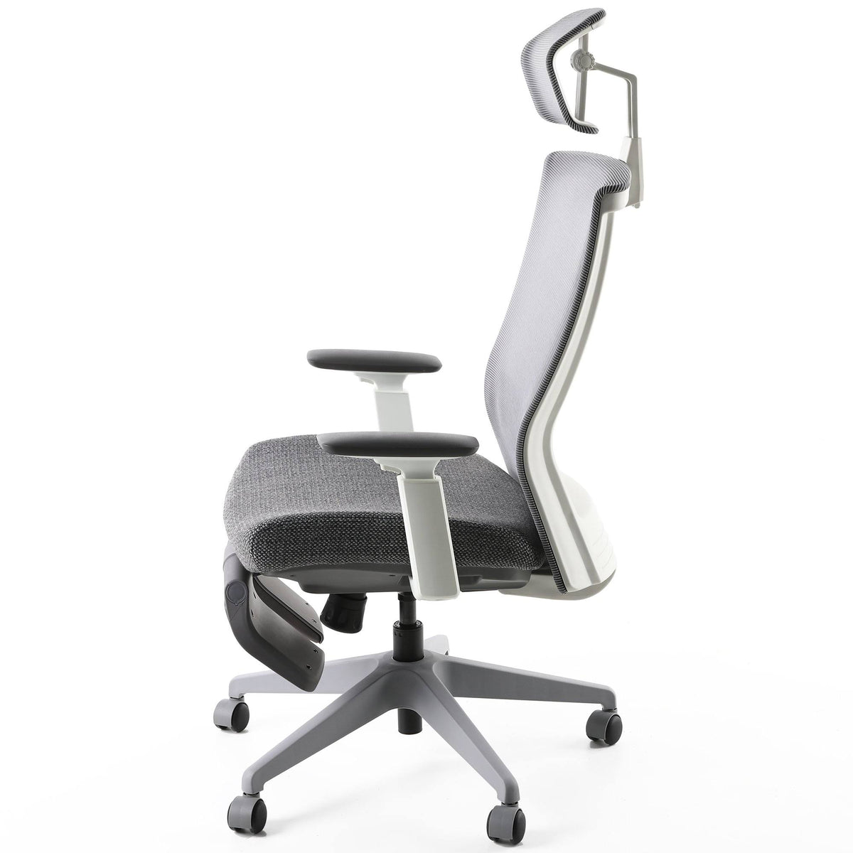 Gray Ergonomic Chair with Footrest K230