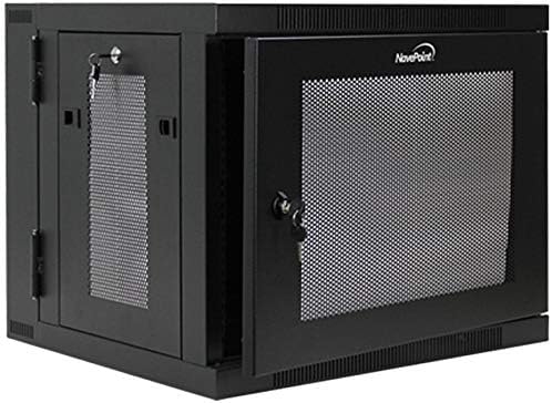9U Wall-Mount Network Cabinet Enclosure, 450mm Depth, Hinged Back, Swing Gate Server Cabinet H90139