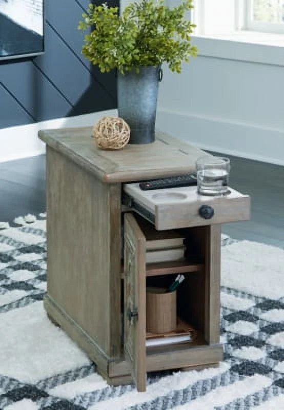 Bisque Chairside End Table T435606