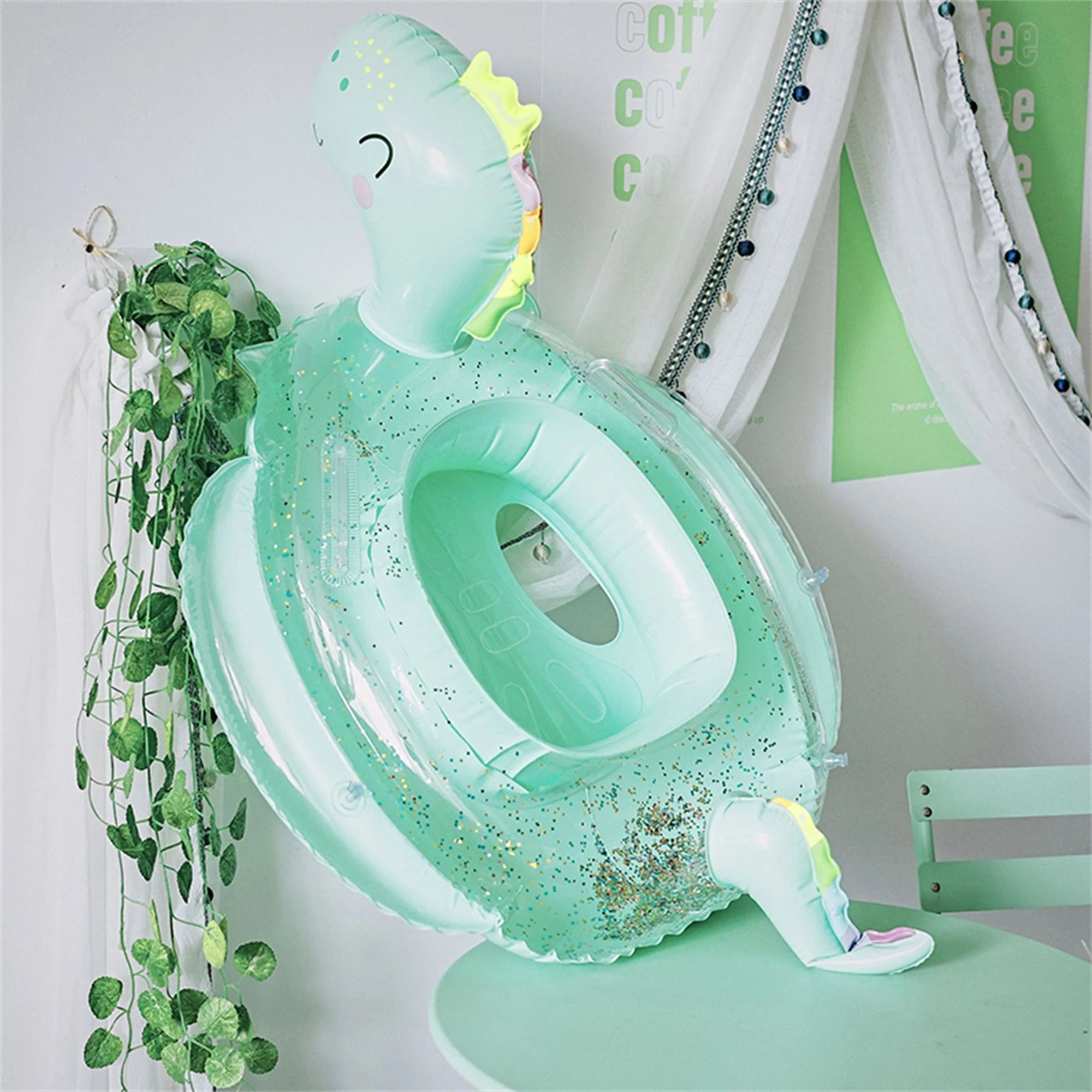 Inflatable Cartoon Dinosaur Swim Ring U40118